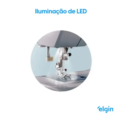 Máquina de Costura Elgin Portátil Overlock V2000 220V Branca