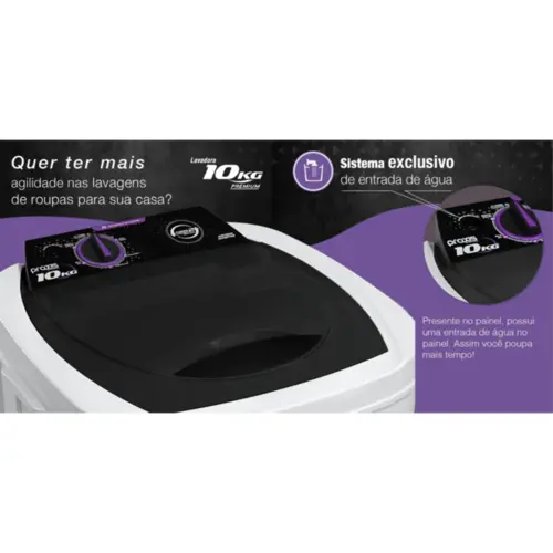 Lavadora Praxis 10Kg Branca 127V
