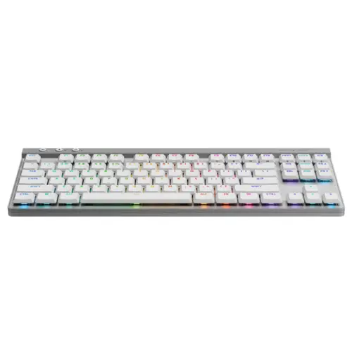 Teclado Mecânico Gamer Logitech Sem Fio G515 TKL LightSpeed Branco - 920-012535