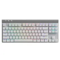 Teclado Mecânico Gamer Logitech Sem Fio G515 TKL LightSpeed Branco - 920-012535