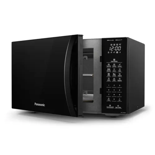 Micro-Ondas Panasonic 34L Espelhado Desodorizador Preto Fosco 220V