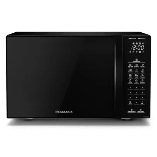 Micro-Ondas Panasonic 34L Espelhado Desodorizador Preto Fosco 220V