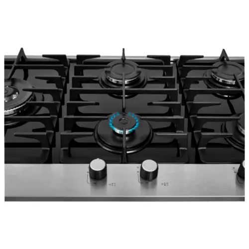 Cooktop 5 Bocas Fischer Platinium Vidro Temperado Gás Tripla Chama 5Q Preto Inox Bivolt - 33810-92122
