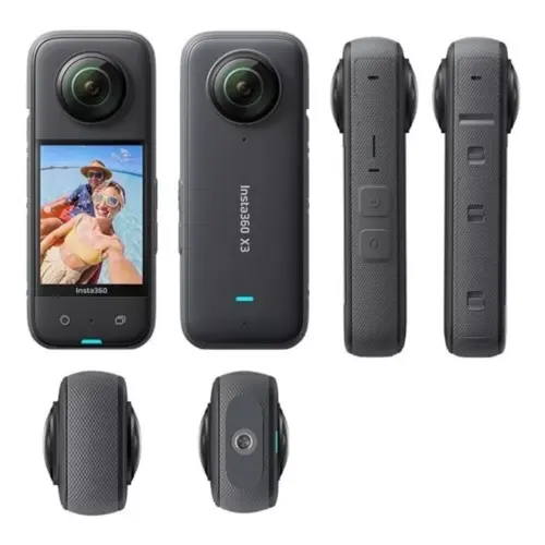 Kit Câmera de ação Insta360 X3 Creator C/ Bateria Extra, Bastão Retrátil, MicroSD 64GB