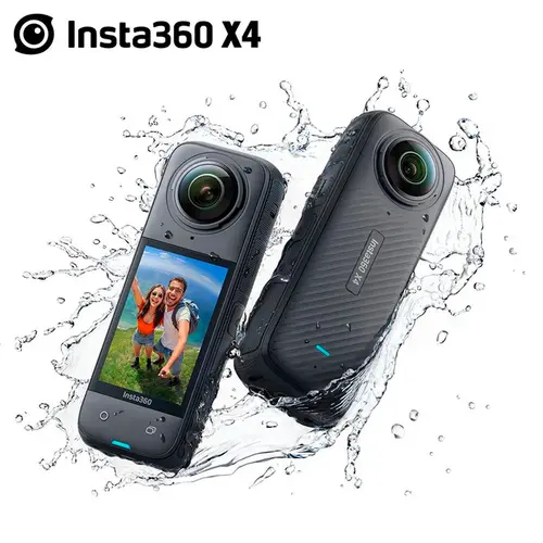 Kit de Câmera de Ação Insta360 X4 8K Adventure Bateria Extra, Proteção de Lente, Case, Bastão Retrátil