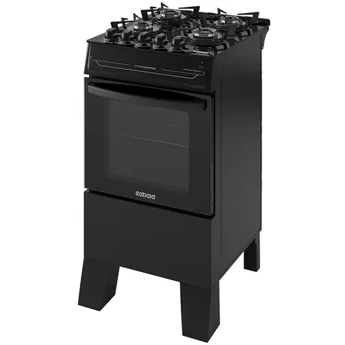 Fogão 4 Bocas Itatiaia Vidro Temperado Electra Glass Plus Preto Bivolt - 3700000484