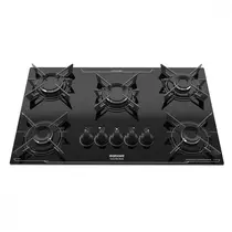 Cooktop 5 Bocas Itatiaia Electra Plus Vidro Temperado Gás 5Q Preto Bivolt - 3700000481