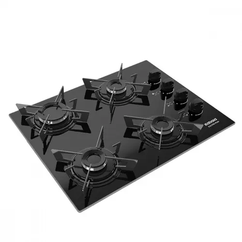 Cooktop 4 Bocas Itatiaia Electra Plus Vidro Temperado Gás 4Q Preto Bivolt - 3700000480