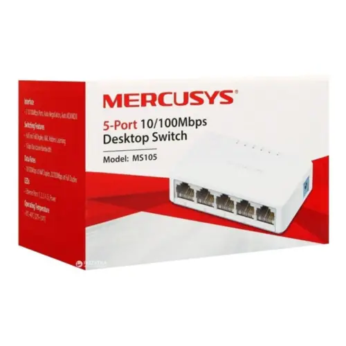 Switch de Mesa TP-Link MS105(EU) 5 Portas 10/100Mbps