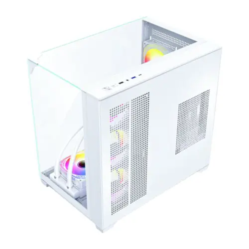 Gabinete Gamer Aquario CG-W1FD Mega Shark Branco Micro ATX s/ fan p/cooler 360 CGW1FDRH002CB0X