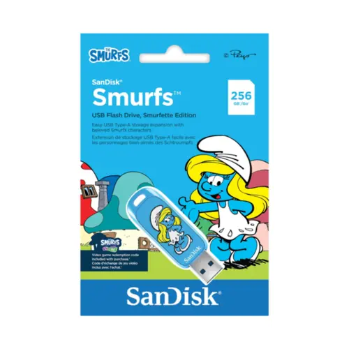 Pendrive Sandisk 256GB Smurf Edition (Smurfette) - SDCZIS-256G-G46