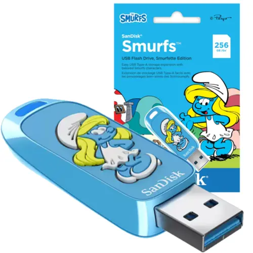 Pendrive Sandisk 256GB Smurf Edition (Smurfette) - SDCZIS-256G-G46