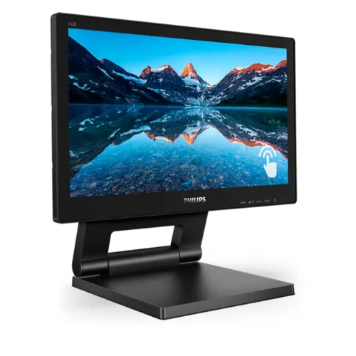 Monitor Philips 15,6'' HD TN Touch IP65 HDMI DP Preto - 162B9T