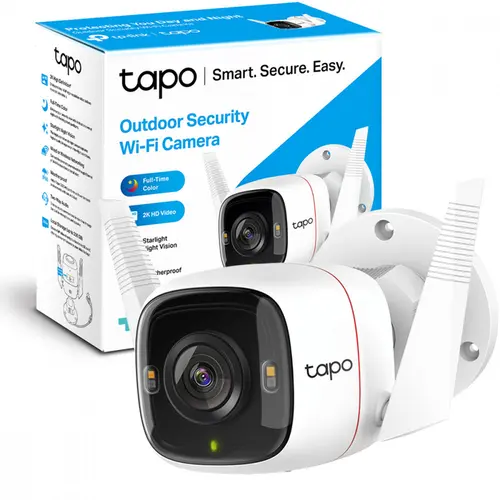 Câmera de Segurança TP-Link TAPO C320WS Smart 2K QHD Colorida IP66 Wi-Fi Alexa, Google Assistant