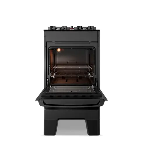 Fogão 4 Bocas Esmaltec Ideal Master Glass Limpa Fácil Preto Bivolt - T4VFP