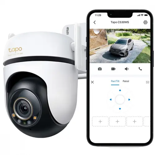 Câmera De Segurança Smart Tapo 3K 5MP Noturna Colorida 360 Wi-Fi IP66 - C530WS