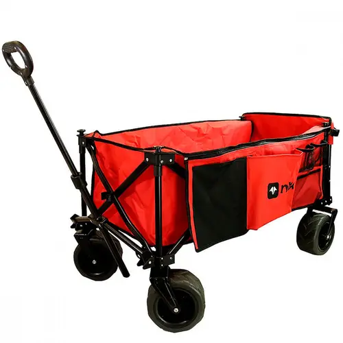 Carrinho Dobrável Transport Nautika Aço 80kg Com Bolsos Vermelho - 303204