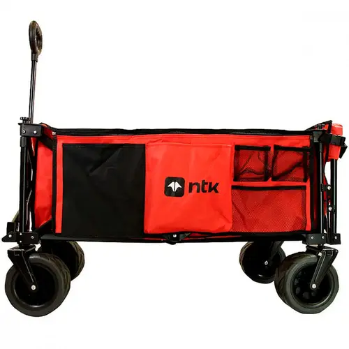 Carrinho Dobrável Transport Nautika Aço 80kg Com Bolsos Vermelho - 303204