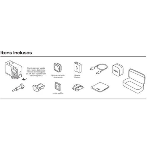 Câmera GoPro HERO 13 5,3K HLG HDR IPX7 Ultra Wide Edition Preto - CHDRB-133-RW