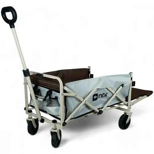 Carrinho Dobrável Transport Nautika Aço 60kg Com Bolsos Bege - 303202