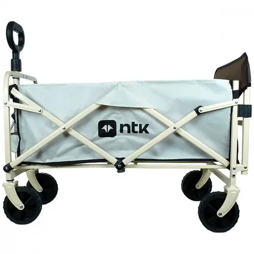 Carrinho Dobrável Transport Nautika Aço 60kg Com Bolsos Bege - 303202
