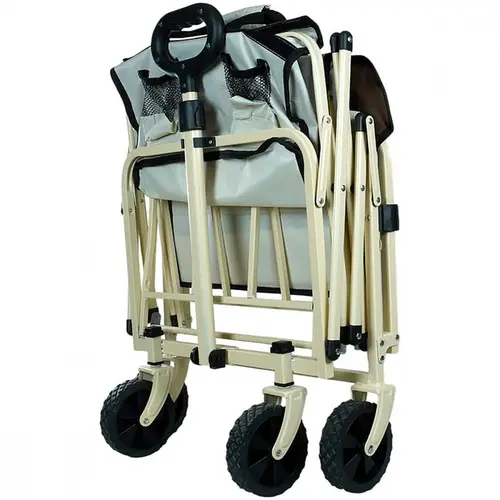Carrinho Dobrável Transport Nautika Aço 60kg Com Bolsos Bege - 303202
