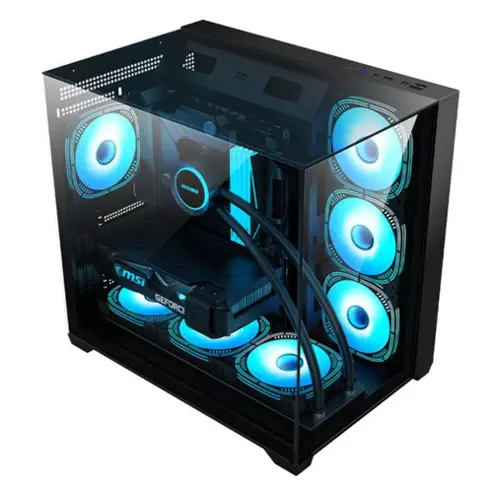 Gabinete Gamer Aquario CG-01FD Mega Shark Preto Micro ATX Sem Fan - CG01FDRH001CB0X