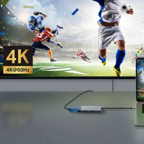 Hub USB TP-Link UH5020C 5 em 1 Tipo-C 3.0 4K Alumínio