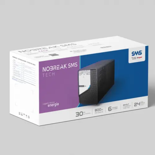 Nobreak SMS Line Interactive Tech 800VA Bivolt Saída 115v - 29302