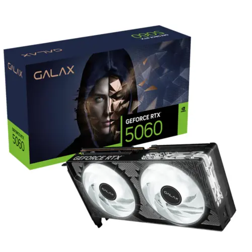 Placa de Video Galax GeForce RTX 5060 1-CLICK OC 8GB GDDR7 128 bit - 56NSN8MDDCOC