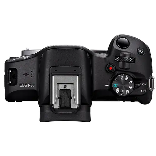 Câmera Digital Canon EOS R50 Mirrorless Kit Lente RF-S 18-45mm 4K BK BRZ STM