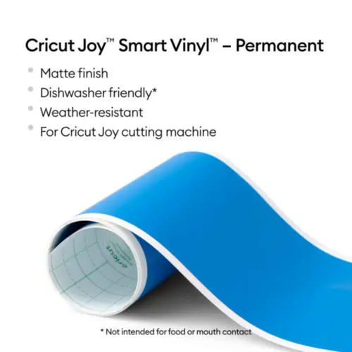 Vinil Permanente Cricut Joy Smart Fosco 14 cm x 1,2 m - Azul Oceano - 2009838