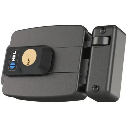 Fechadura Elétrica HDL Sobrepor C-90 Dupla Cinza - 90.01.03.029