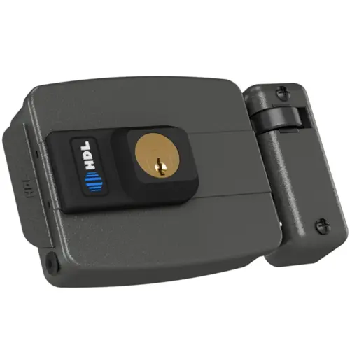 Fechadura Elétrica HDL Sobrepor C-90 Dupla Cinza - 90.01.03.029