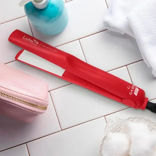 Prancha de Cabelo Ga.ma Italy Lichia Ceramic Íon 37W Bivolt Vermelho