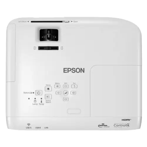 Projetor Epson Powerlite W49 3LCD 3800 Lumens HD WXGA HDMI DSUB USB RJ45 33-320 Polegadas - V11H983020
