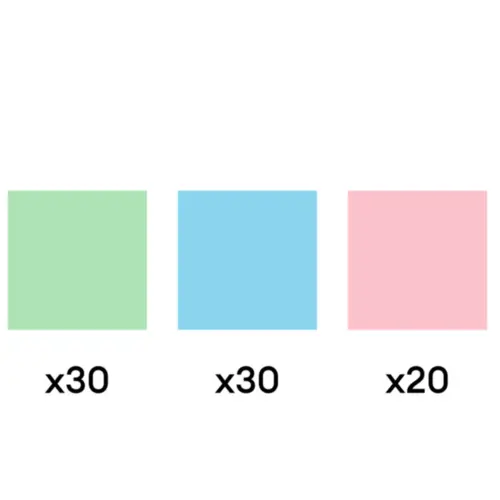 Pacote Econômico de Cartolina Cricut -  Tons Pastel 21,6 x 27,9 cm (80 folhas) - 2011055