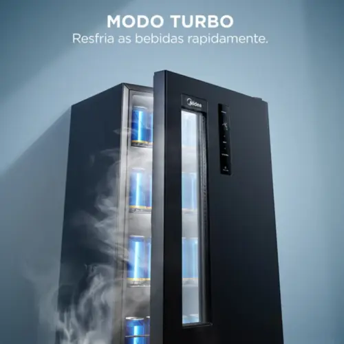 Cervejeira Midea 82L Frost Free Vidro Duplo Painel Touch 110V Preto - MDRX150FGGDX01