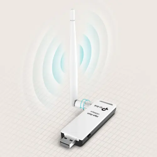 Adaptador TP-Link TL-WN722N Wireless USB de Alto Ganho 150Mbps