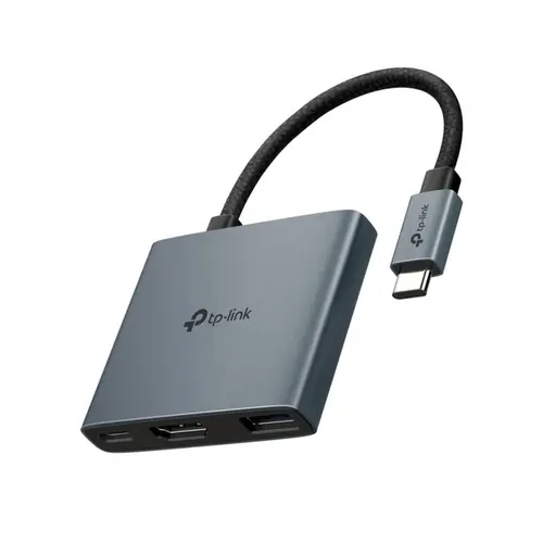 Hub USB TP-Link UH3020C 3 em 1 Tipo C 3.0 4K Alumínio, HDMI 60Hz, USB 3.0 de até 5Gbps e USB C 100W
