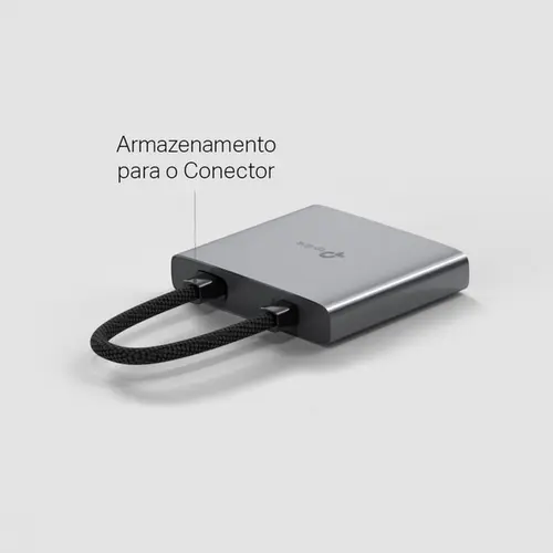 Hub USB TP-Link UH3020C 3 em 1 Tipo C 3.0 4K Alumínio, HDMI 60Hz, USB 3.0 de até 5Gbps e USB C 100W