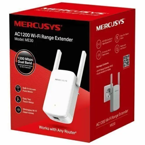 Repetidor de Sinal Mercusys ME30 Wi-Fi AC1200