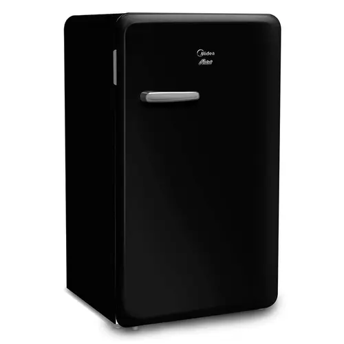 Frigobar Midea 95L Retrô Gela Rápido Prateleiras de Vidro 220V Preto - MRV10P2