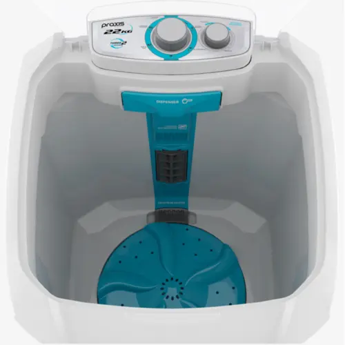 Máquina de Lavar Roupa Praxis Semiautomática Inverter 22KG 300W 127V Branco - 10188078000