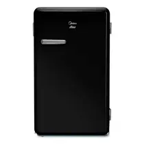 Frigobar Midea 95L Retrô Gela Rápido Prateleiras de Vidro 127V Preto - MRV10P1