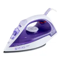 Ferro de Passar Roupa a Vapor Black + Decker Antiaderente 1200W 127V Roxo - FX1050-BR