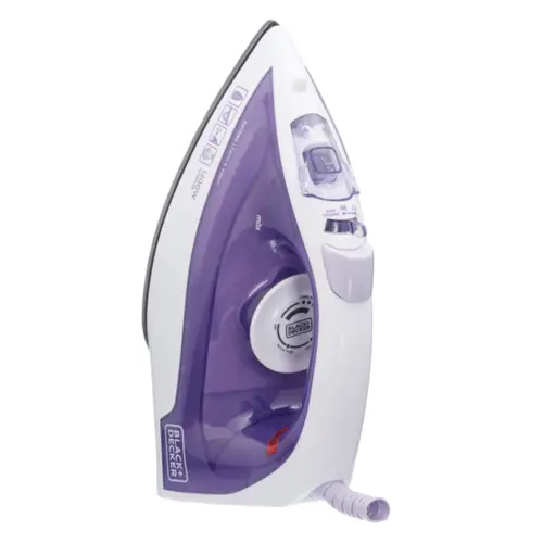 Ferro de Passar Roupa a Vapor Black + Decker Antiaderente 1200W 220V Roxo - FX1050-B2