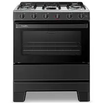 Fogão 5 Bocas Esmaltec Ideal Pop Super Chama Limpa Fácil Preto Inox - F5ISP