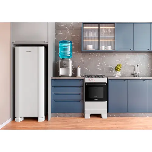 Fogão 4 Bocas Esmaltec Ideal Top Limpa Fácil Branco Inox Bivolt - T4IAB