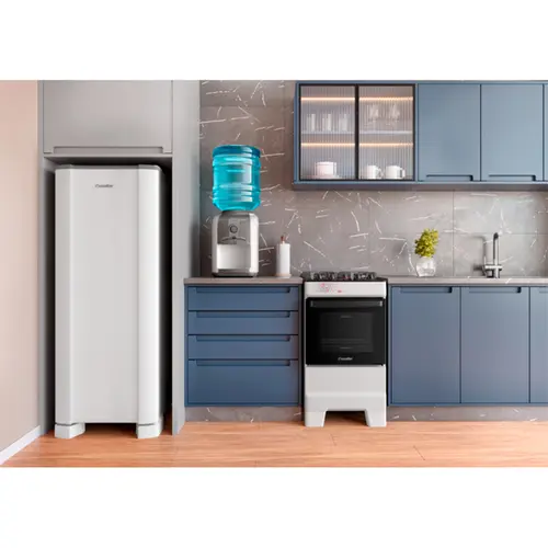 Fogão 4 Bocas Esmaltec Ideal Top Glass Limpa Fácil Branco Bivolt - T4VAB